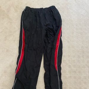 Track pants, black and red, size XL 18/20